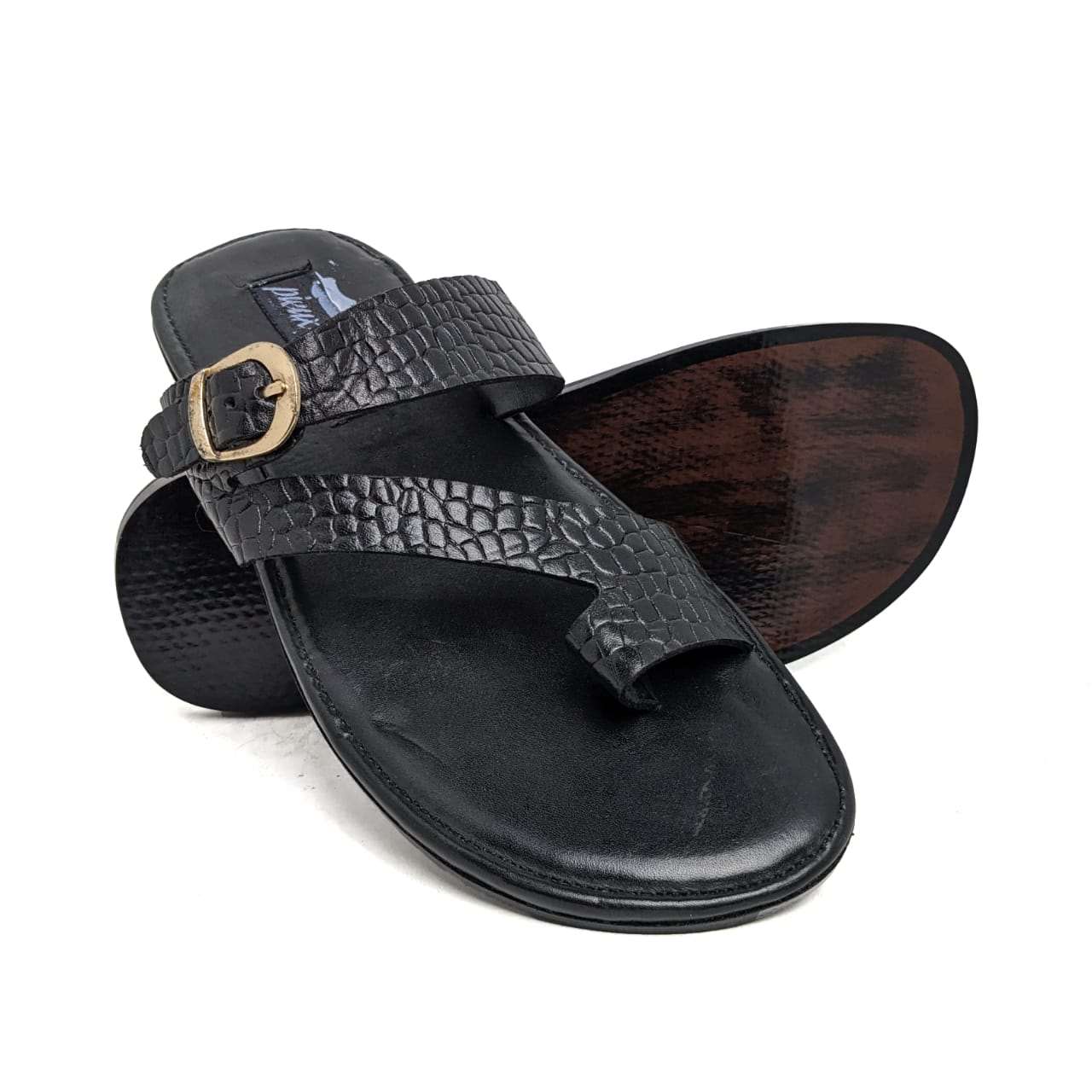 Black Croc Slipper PS-9223