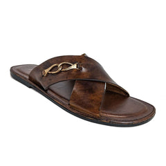 Brown Handmade Slipper PS-9429