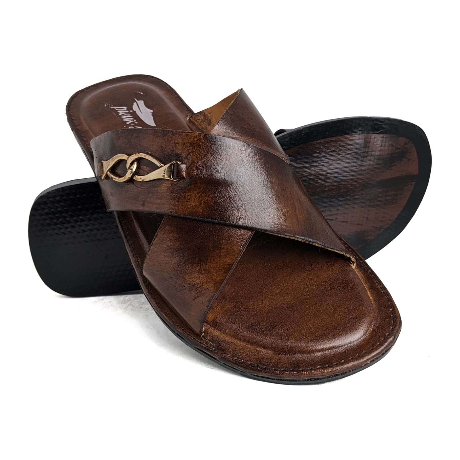 Brown Handmade Slipper PS-9429