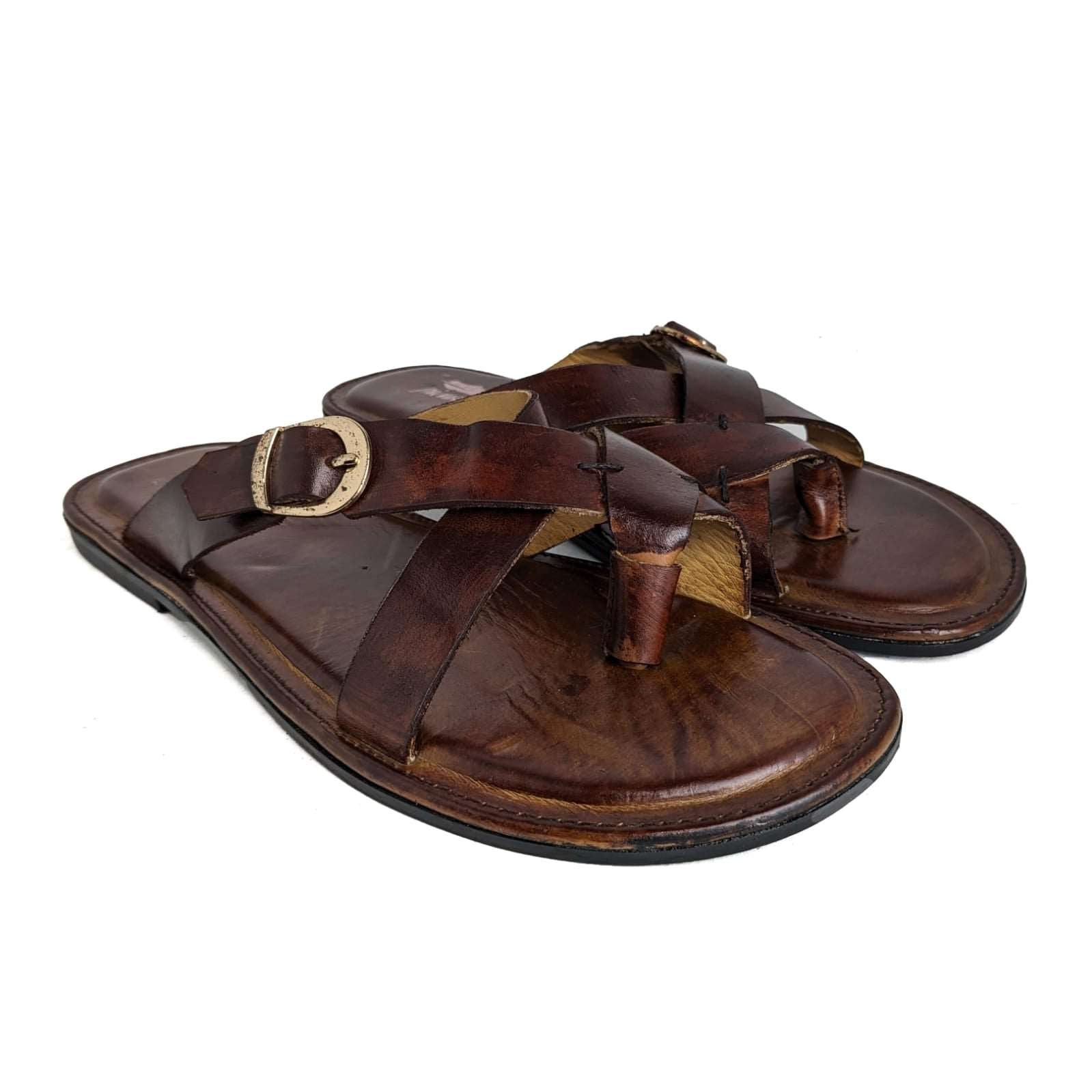 Brown Handmade Slipper PS-9780